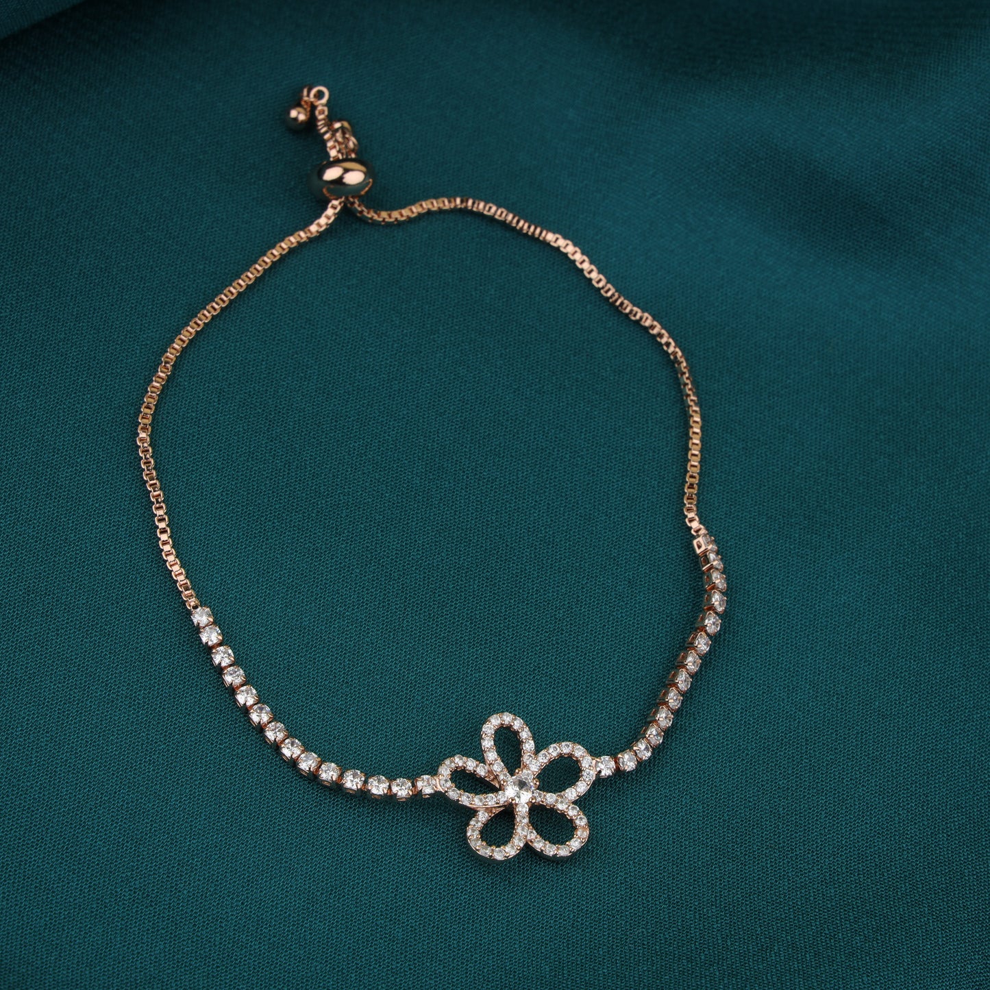 Flower Tennis Bracelet