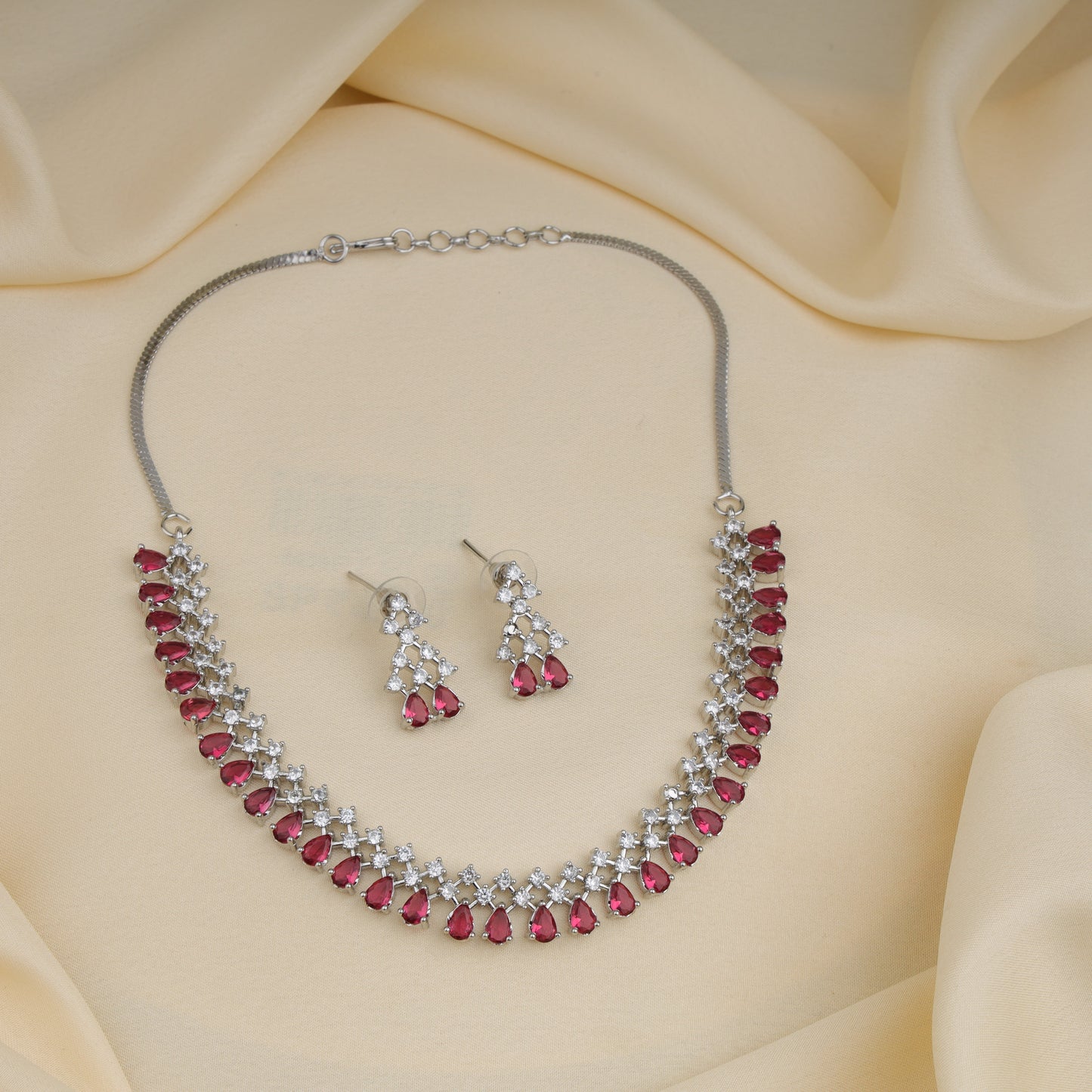 Dark Pink Short Necklace
