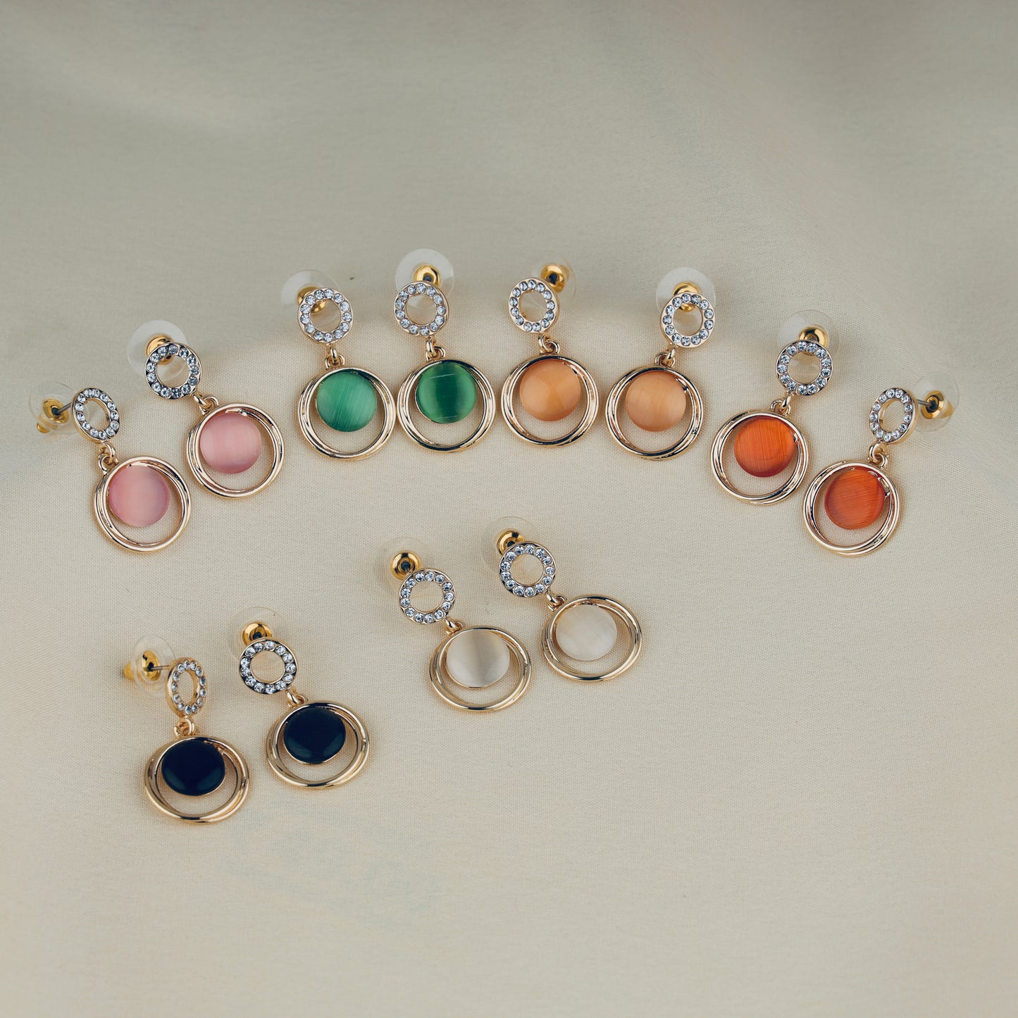 Cat Eye Stone Earrings