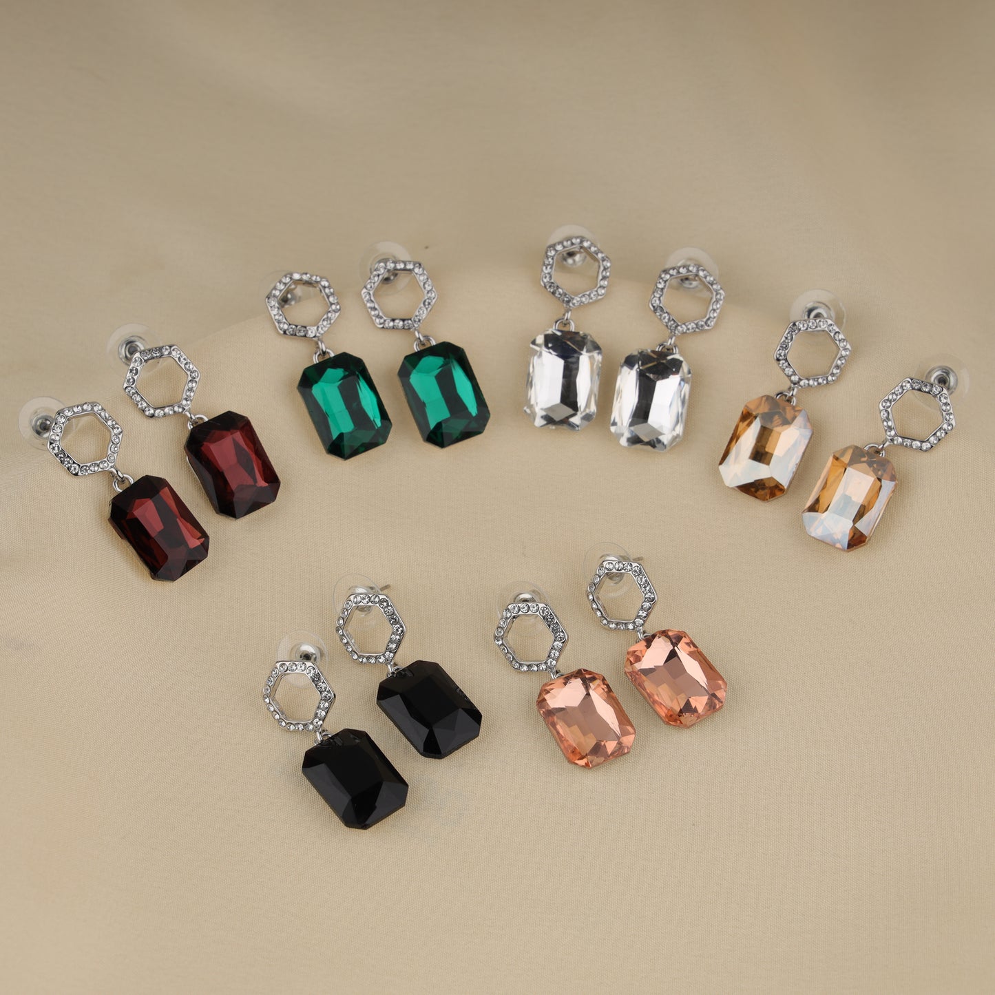 Pave Top Dangle Earring