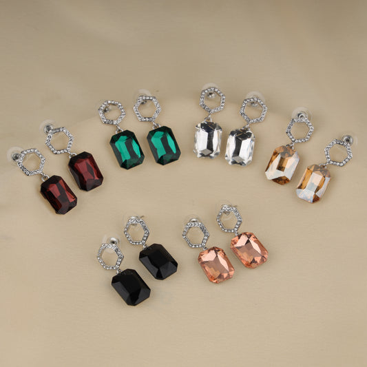 Pave Top Dangle Earring