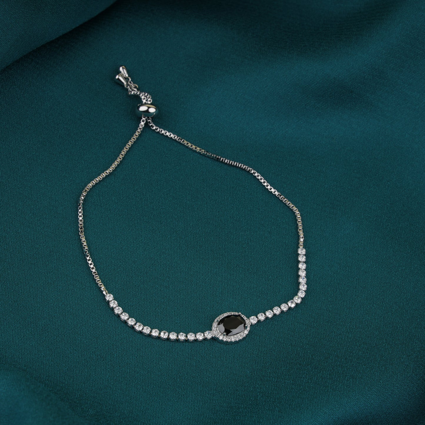 Black Stone Tennis Bracelet