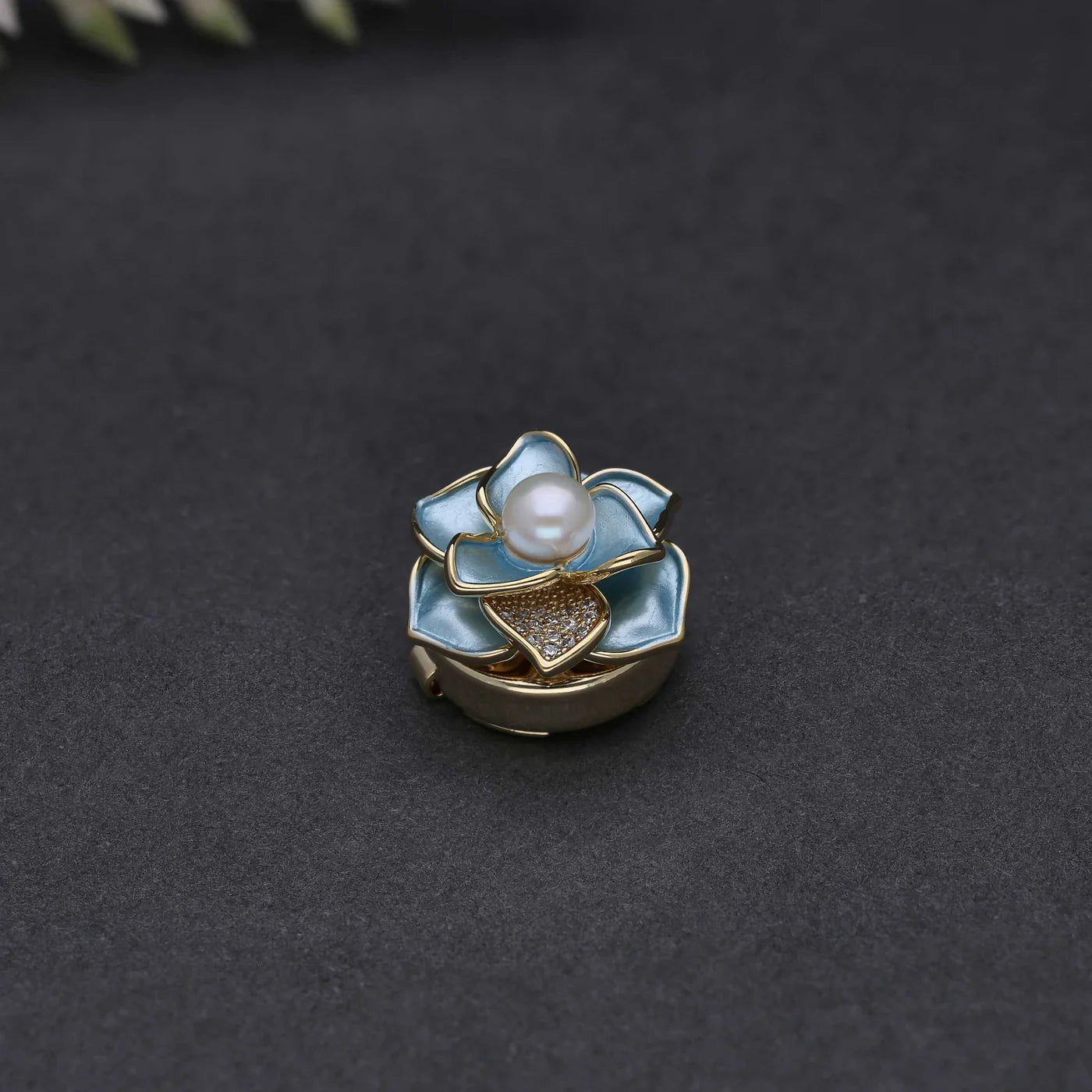 Shirt Stud Blue Flower